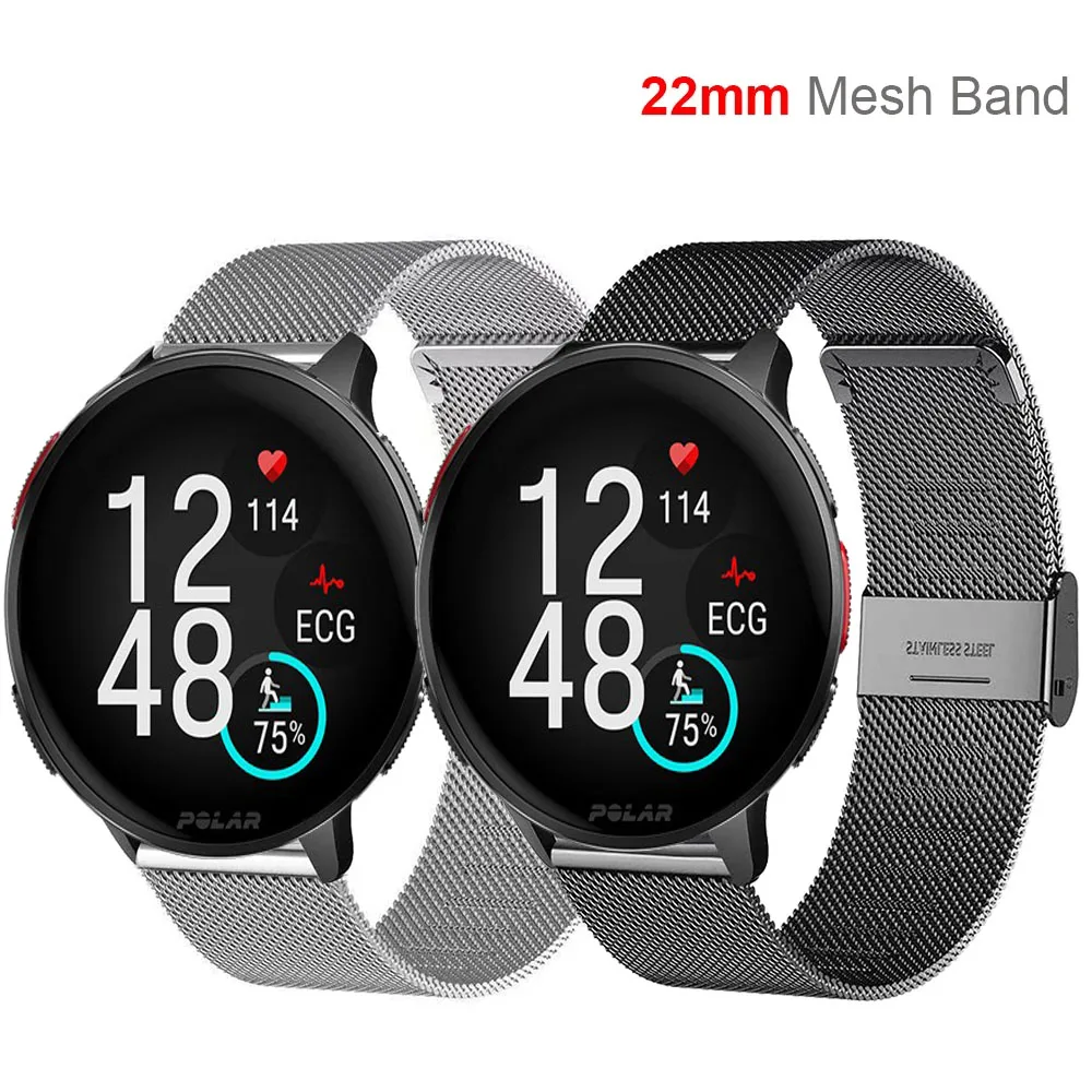 22mm Mesh Watch Band for Polar Vantage V3 Bracelet Wrist Strap Loop for Polar Vantage V3 Watchband Accessories
22mm Mesh Watch Band for Polar Vantage V3 Bracelet Wrist Strap Loop for Polar Vantage V3 Watchband Accessories