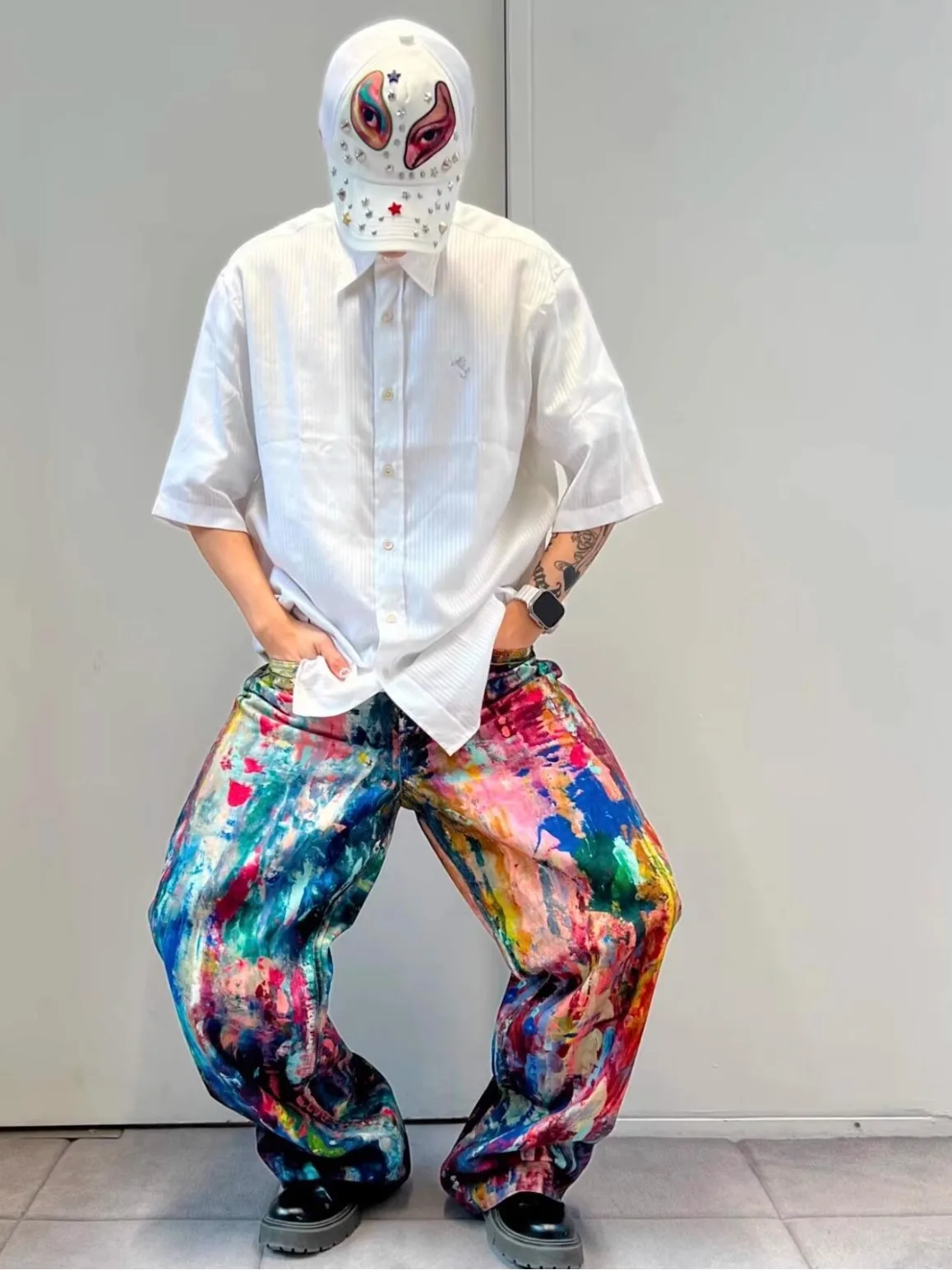 Street Sle Hiphop Distred Splatter Paint Oil Painting Print Straight Leg Long Jeans Casual Cotton Polyester Blend Jeans
Street Sle Hiphop Distred Splatter Paint Oil Painting Print Straight Leg Long Jeans Casual Cotton Polyester Blend Jeans