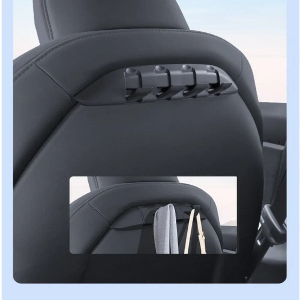 Foldable Hidden Rear Seat Hooks Compatible with For TESLA Model 3 Y Trunk Storage Made from Strong ABS Material