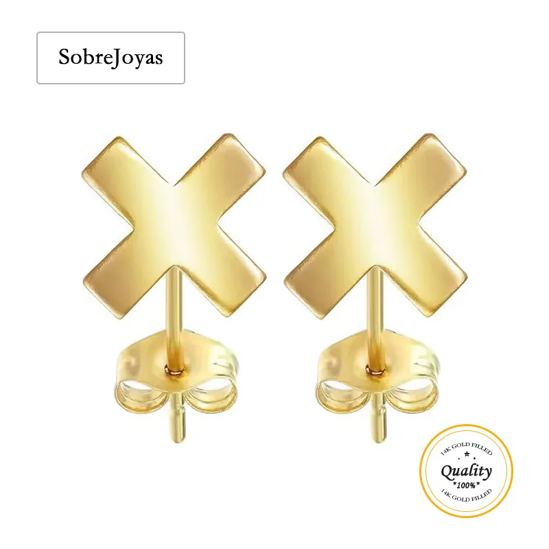 14k Gold Filled Tiny Stud Earrings Minimalist Jewelry Small Stud X Earrings Gold Fashion Accessories for Women
14k Gold Filled Tiny Stud Earrings Minimalist Jewelry Small Stud X Earrings Gold Fashion Accessories for Women