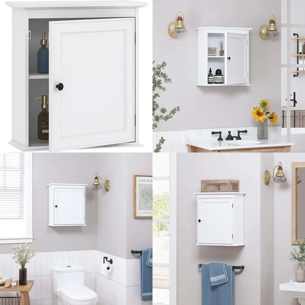 Bathroom Wall Cabinet - Wall Mounted Storage Organizer for Medicine, Kitchen, and Living Room Use
Bathroom Wall Cabinet - Wall Mounted Storage Organizer for Medicine, Kitchen, and Living Room Use