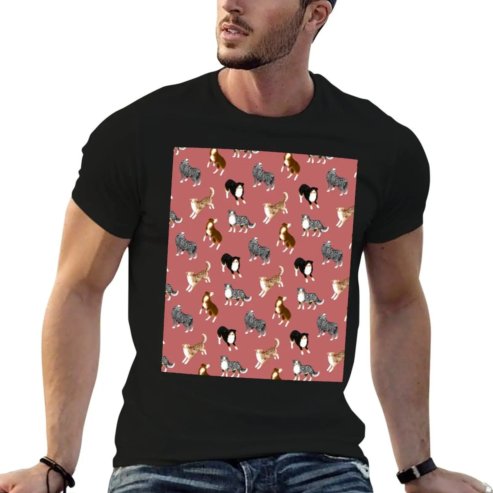 Australian Shepherd Pattern (Rust Red Background) T-Shirt valentines clothes shirts graphic tee mens t shirts casual stylish
Australian Shepherd Pattern (Rust Red Background) T-Shirt valentines clothes shirts graphic tee mens t shirts casual stylish