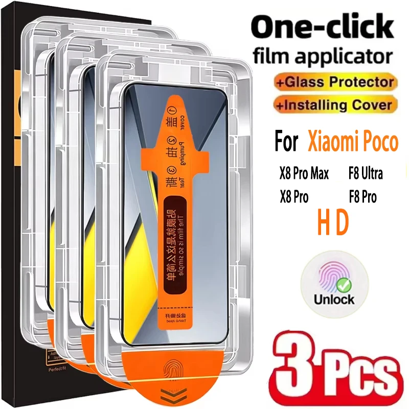 1-3PCS Fingerprint Unlock Tempered Glass For Poco F8 Pro X8 Pro F8 Ultra X8 Pro Max HD Dust Free Installation Screen Protectors
1-3PCS Fingerprint Unlock Tempered Glass For Poco F8 Pro X8 Pro F8 Ultra X8 Pro Max HD Dust Free Installation Screen Protectors