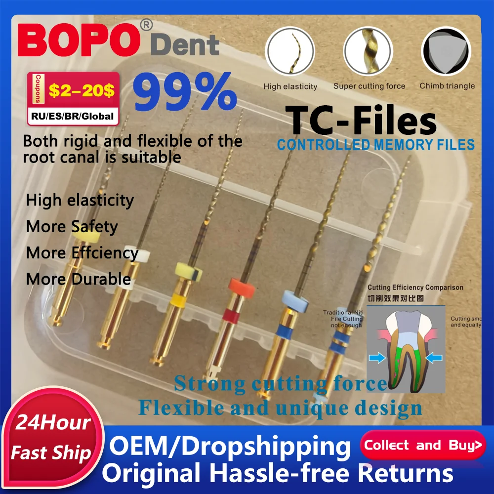 E-FLEX Gold Pro Dental Endodontic Rotary Files Heat-Activated Nickel-Titanium File Root Canal File Materials Dentista Endodontia
E-FLEX Gold Pro Dental Endodontic Rotary Files Heat-Activated Nickel-Titanium File Root Canal File Materials Dentista Endodontia
