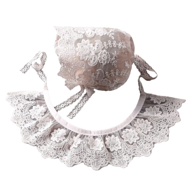 Newborn Photo Props Lace Bonnet Hat Adjustable Neck Scarf Infant Photo Posing Costume Baby Photography Accessories 2pcs
Newborn Photo Props Lace Bonnet Hat Adjustable Neck Scarf Infant Photo Posing Costume Baby Photography Accessories 2pcs