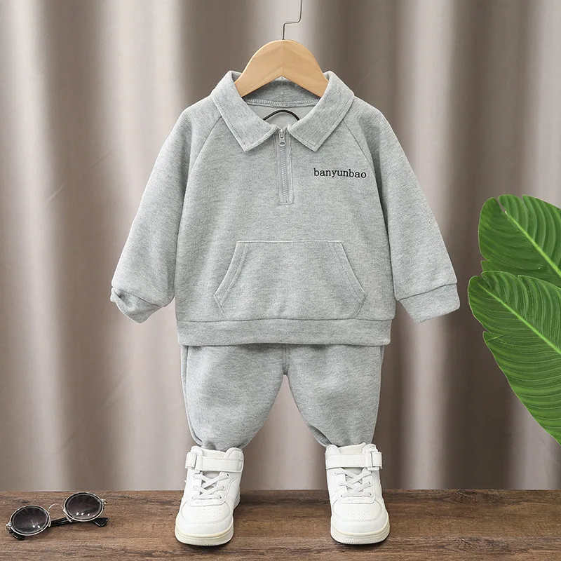 Toddler Boys Clothing Set Spring Autumn Solid Color Turn-down Collar Long Sleeve Hoodies + Pants Baby Boy Clothes Kids Tracksuit
Toddler Boys Clothing Set Spring Autumn Solid Color Turn-down Collar Long Sleeve Hoodies + Pants Baby Boy Clothes Kids Tracksuit