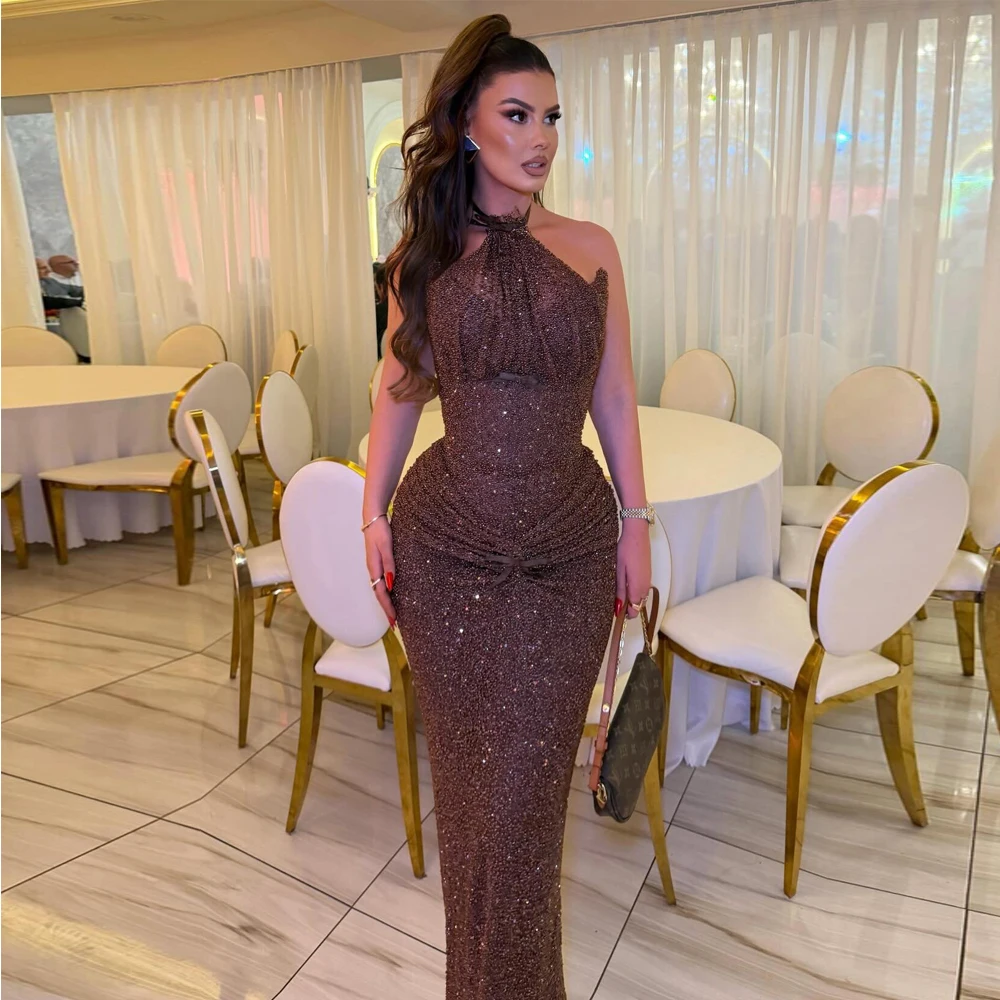 Индивидуальное вечернее платье с блестками и пайетками для гостей на свадьбу или выпускной, с бретелью через шею, приталенное, для особых случаев, фасон «футляр», длинное коктейльное платье
Индивидуальное вечернее платье с блестками и пайетками для гостей на свадьбу или выпускной, с бретелью через шею, приталенное, для особых случаев, фасон «футляр», длинное коктейльное платье