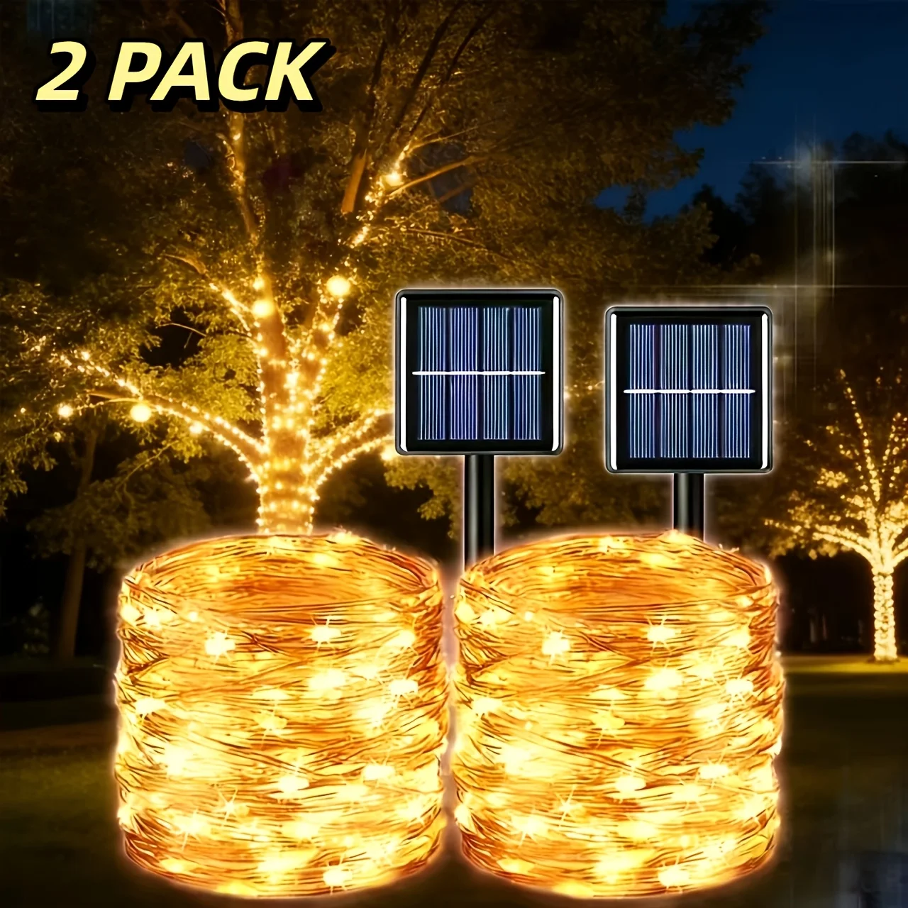 2PCS Solar Light String Outdoor LED Courtyard Garden Fairy Copper Wire String Light Christmas House Decoration Lighting Gift
2PCS Solar Light String Outdoor LED Courtyard Garden Fairy Copper Wire String Light Christmas House Decoration Lighting Gift