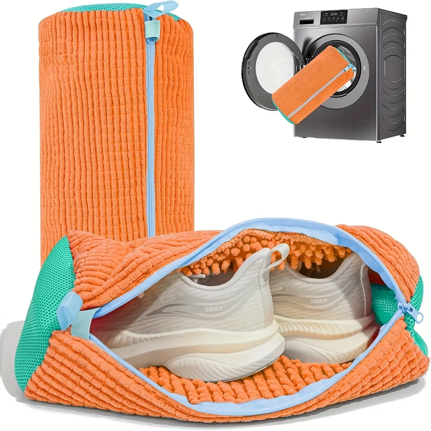 2Pcs Plush Sneaker Washing Bags with Zipper 360° Deep Clean Reusable Laundry Bag for Washer And Dryer Shoe Cleaning Accessory
2Pcs Plush Sneaker Washing Bags with Zipper 360° Deep Clean Reusable Laundry Bag for Washer And Dryer Shoe Cleaning Accessory