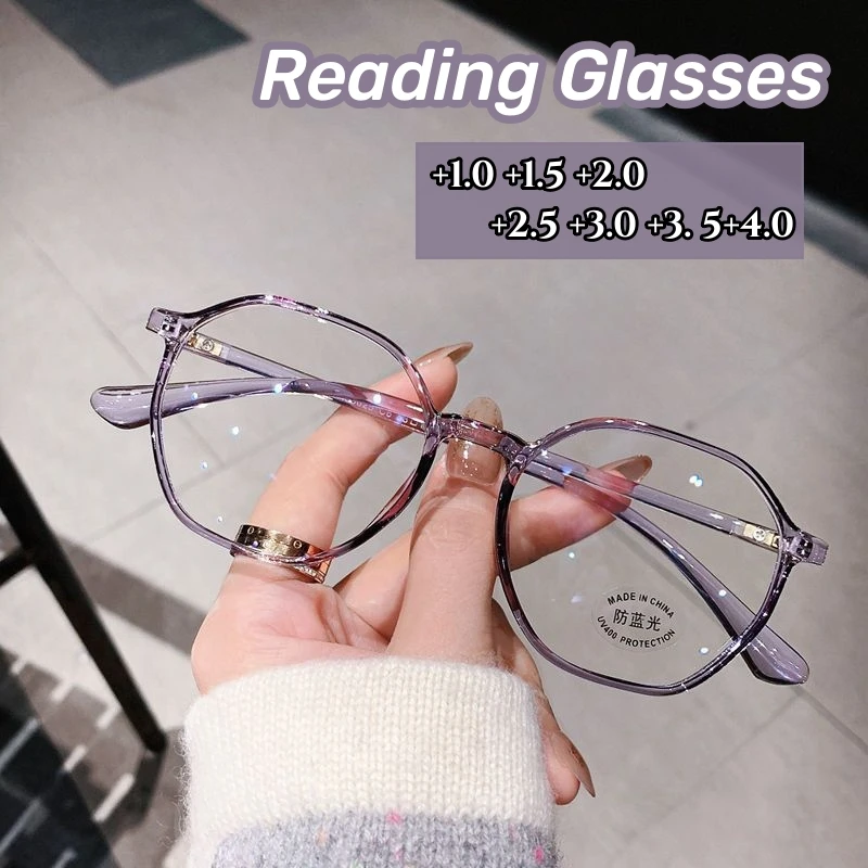 New Fashion Women Men Reading Glasses Vintage Far Sighted Eyeglasses with Diopter HD Lens Anti-blue Light Presbyopia Eyewear
New Fashion Women Men Reading Glasses Vintage Far Sighted Eyeglasses with Diopter HD Lens Anti-blue Light Presbyopia Eyewear