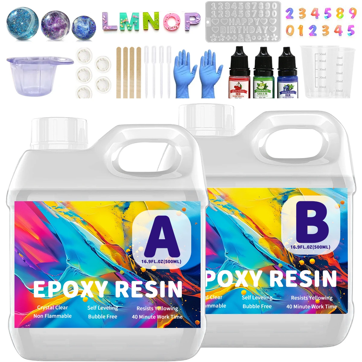 Professional 500ML Clear Epoxy Resin Set Low Odor Bubble Free For Handmade Jewelry River Table
Professional 500ML Clear Epoxy Resin Set Low Odor Bubble Free For Handmade Jewelry River Table