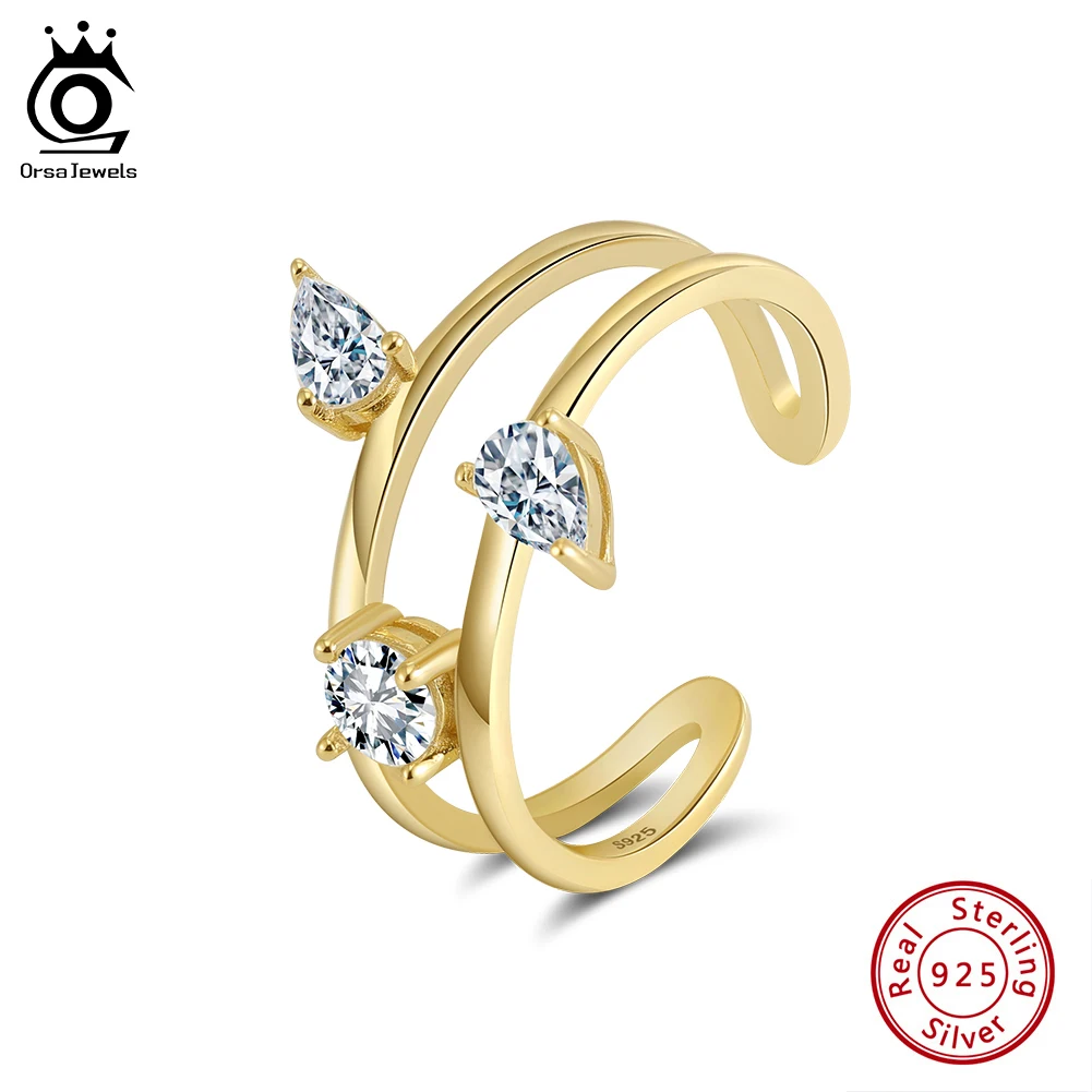 ORSA JEWELS Daily 925 Sterling Silver 5A Zirconia Finger Rings Classic 5A CZ Double Layered Ring Engagement Fine Jewelry APR39
ORSA JEWELS Daily 925 Sterling Silver 5A Zirconia Finger Rings Classic 5A CZ Double Layered Ring Engagement Fine Jewelry APR39
