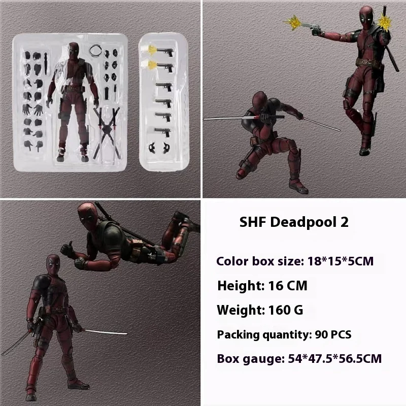 Горячая Распродажа, модель персонажа из мультфильма Marvel Shf Дэдпул, шарнирная подвижная фигурка в стиле Ямагучи, настольное украшение комнаты, подарки на день рождения
Горячая Распродажа, модель персонажа из мультфильма Marvel Shf Дэдпул, шарнирная подвижная фигурка в стиле Ямагучи, настольное украшение комнаты, подарки на день рождения