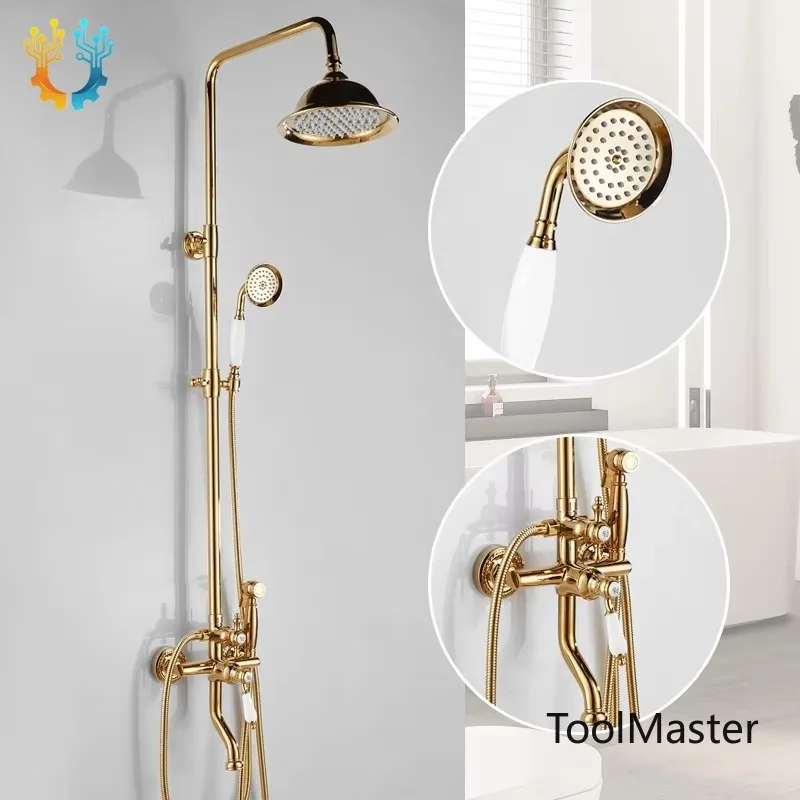 【2026】Vintage Shower System Brass Lightweight Luxury Gold Shower Head Adjustable Height Single Handle Cold Hot Water, Spray
【2026】Vintage Shower System Brass Lightweight Luxury Gold Shower Head Adjustable Height Single Handle Cold Hot Water, Spray