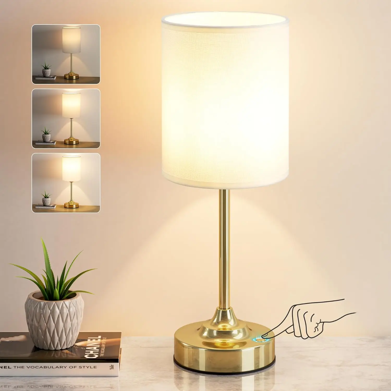 USB-C Rechargeable Cordless Table Lamp, Stepless Dimming, 4000mAh Battery, 40Hr Runtime, Vintage Brass
USB-C Rechargeable Cordless Table Lamp, Stepless Dimming, 4000mAh Battery, 40Hr Runtime, Vintage Brass