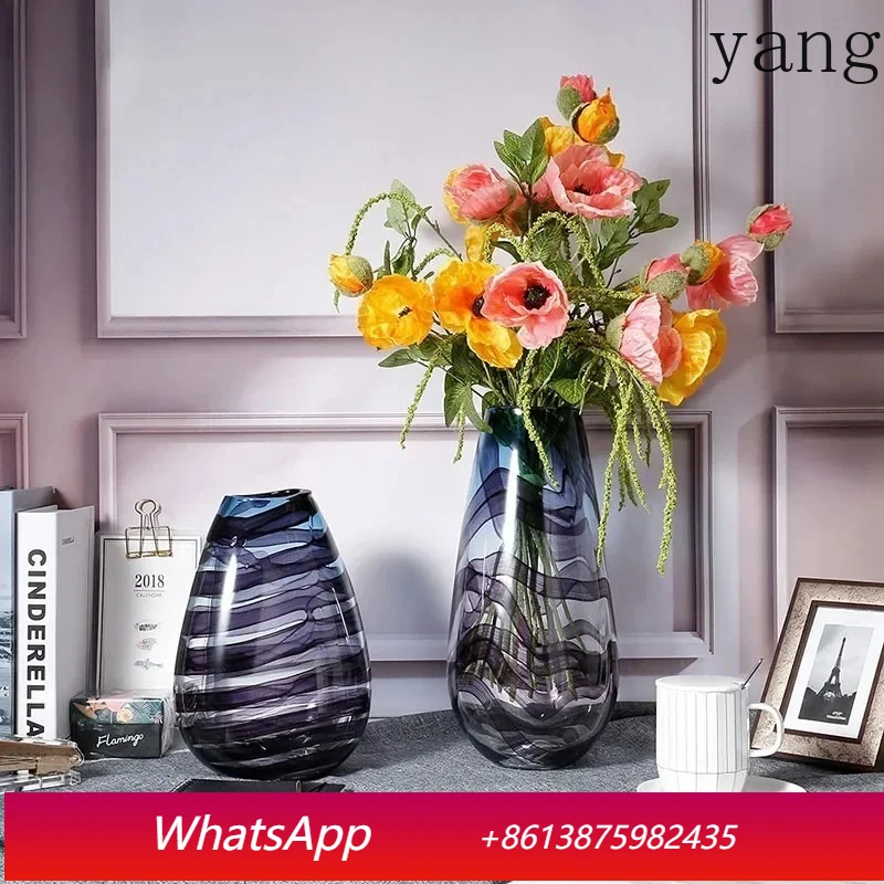 Blue corrugated glass vase transparent flower pot desktop decoration artificial flower decoration
Blue corrugated glass vase transparent flower pot desktop decoration artificial flower decoration