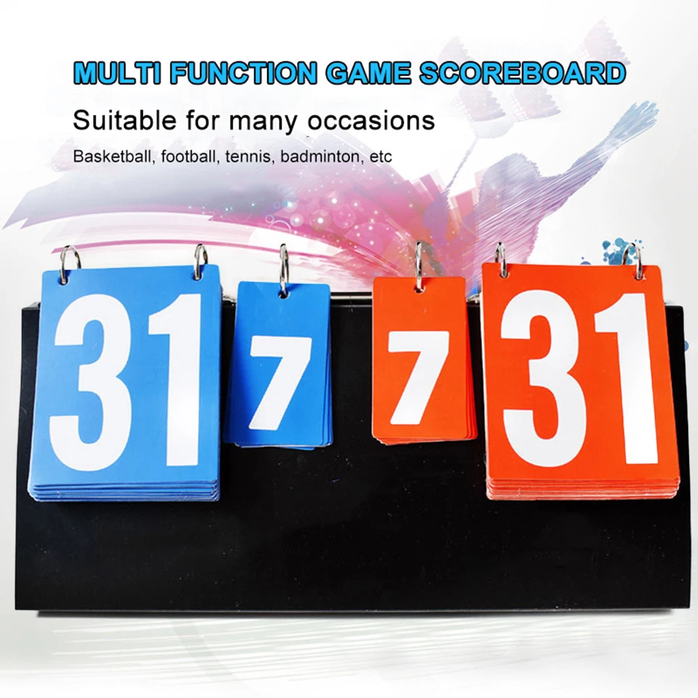 4-Digit Basketball Competition Scoreboards Plastic Volleyball Scoring Plates Multifunctional Practical for Sports Referee
4-Digit Basketball Competition Scoreboards Plastic Volleyball Scoring Plates Multifunctional Practical for Sports Referee