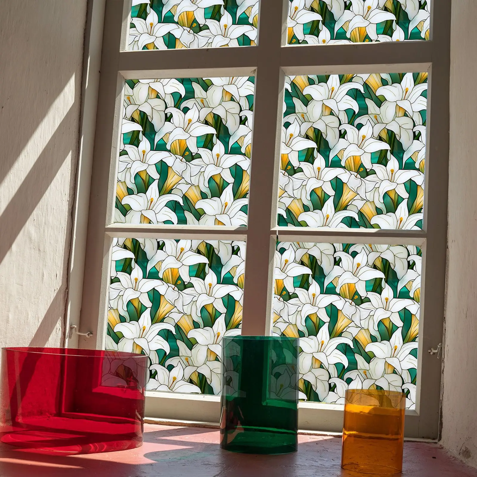 Flower window sticker decoration removable static sticker bathroom film window shade window sticker 
Flower window sticker decoration removable static sticker bathroom film window shade window sticker