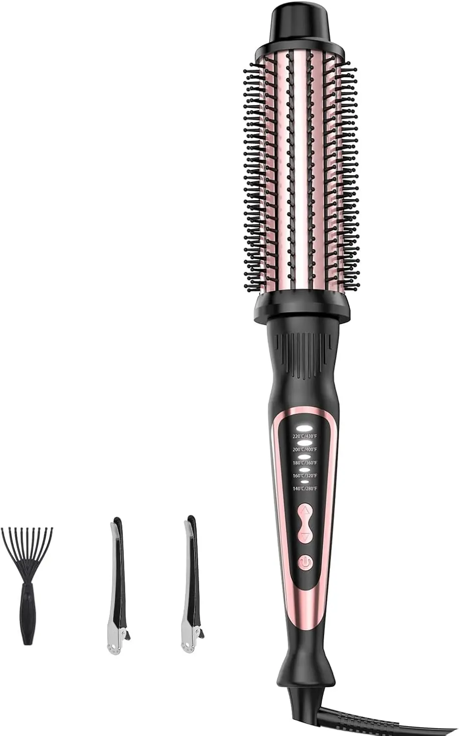 Thermal Brush & Curling Iron with Ceramic Ionic Tech, Adjustable Temp for Volumizing Styling, Travel-Friendly Rose Gold 1.5 Inch
Thermal Brush & Curling Iron with Ceramic Ionic Tech, Adjustable Temp for Volumizing Styling, Travel-Friendly Rose Gold 1.5 Inch