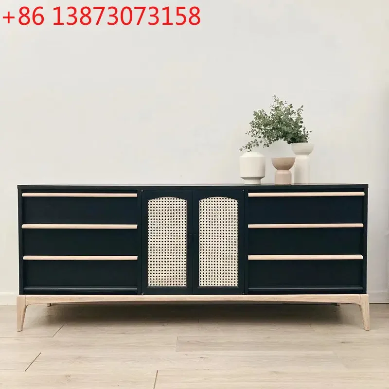 Nordic homestay light luxury solid wood rattan woven American minimalist modern living room TV cabinet
Nordic homestay light luxury solid wood rattan woven American minimalist modern living room TV cabinet