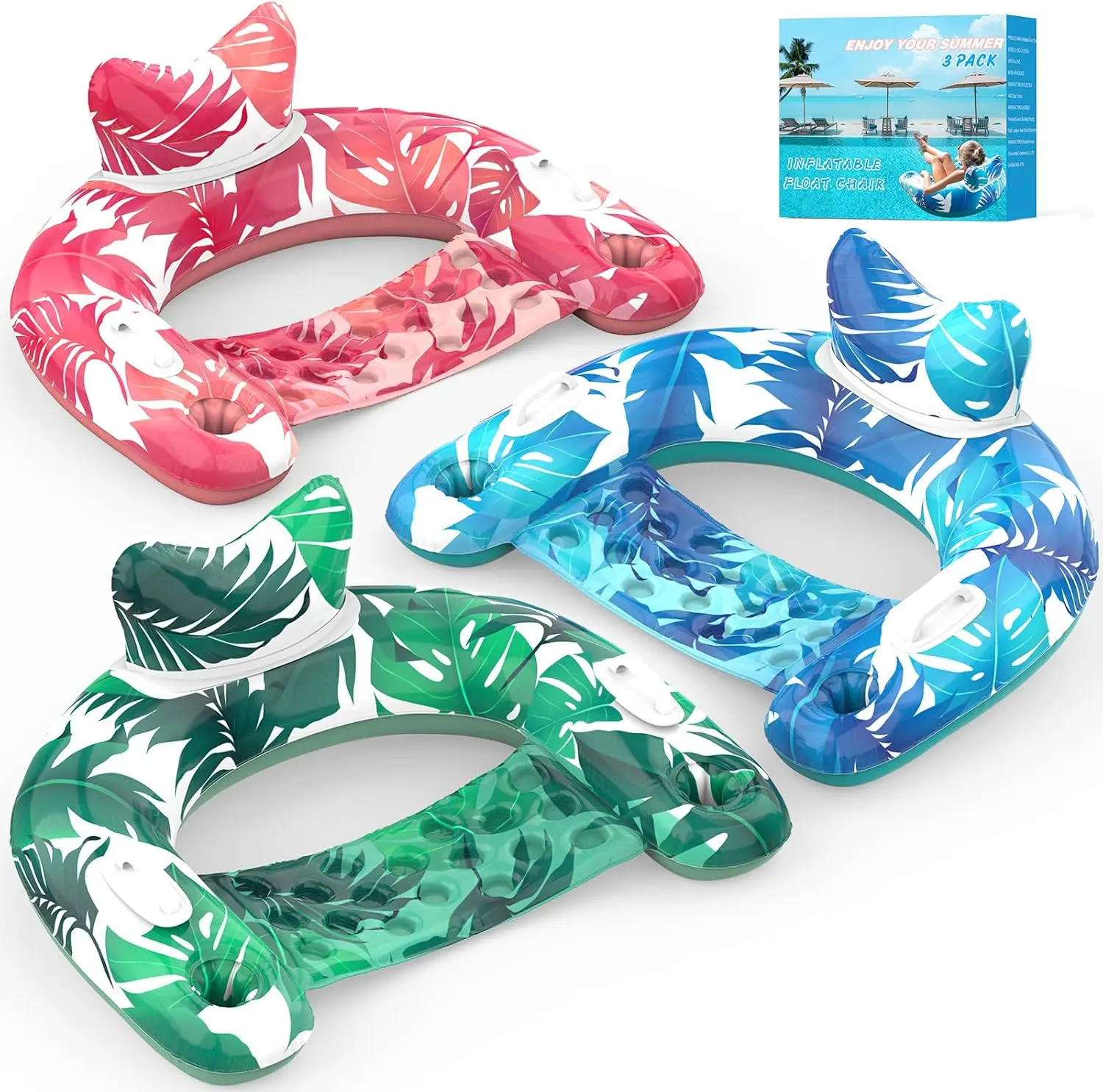 Pool Floats, Inflatable Pool Float Chairs with Cupholders & Handles, Pool Floats Adult & Kids Perfect for Pool Lake & Rive
Pool Floats, Inflatable Pool Float Chairs with Cupholders & Handles, Pool Floats Adult & Kids Perfect for Pool Lake & Rive