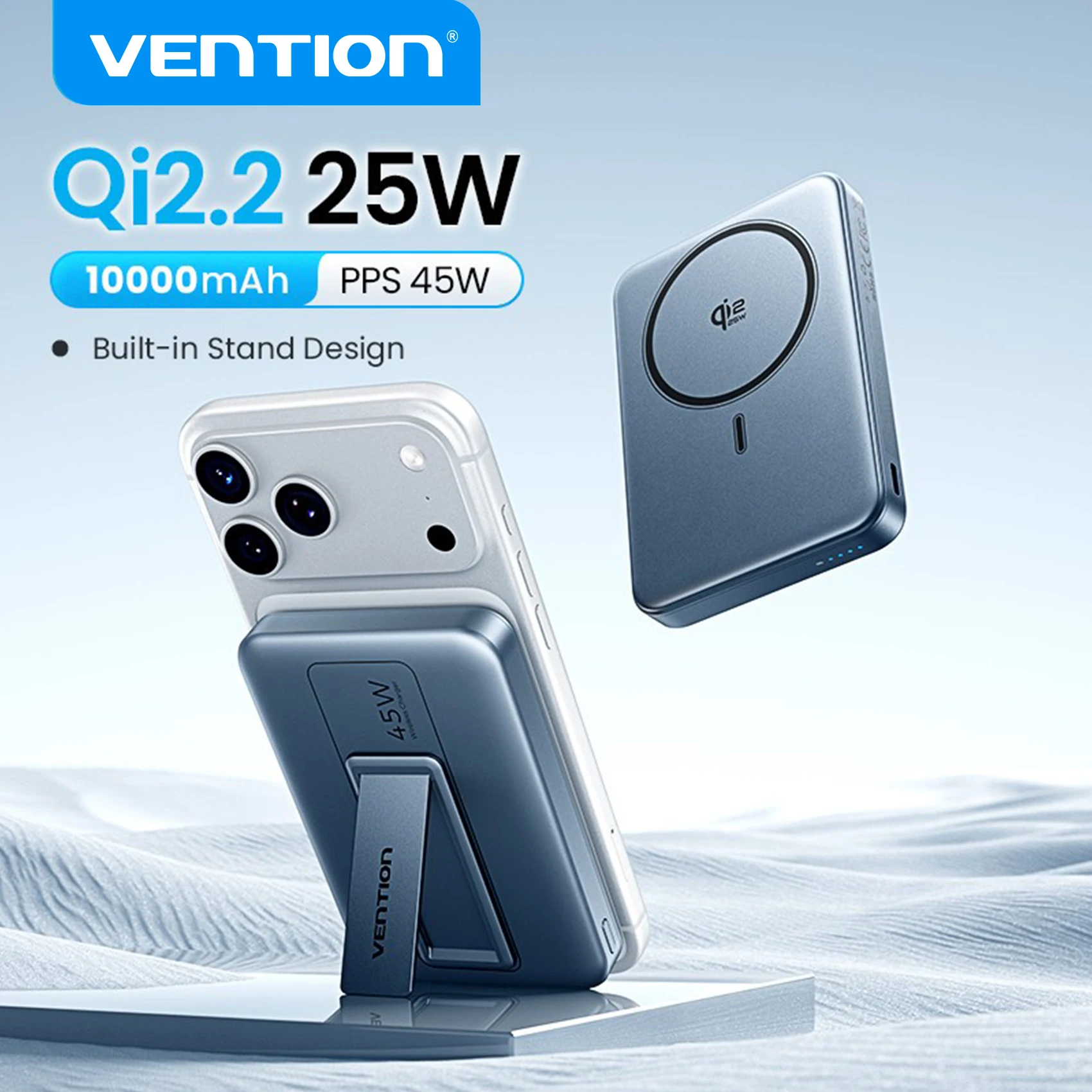 Vention Qi2.2 25W Power Bank 10000mAh 45W For Magnetic Wireless Portable Charger Battery for iPhone Samsung
Vention Qi2.2 25W Power Bank 10000mAh 45W For Magnetic Wireless Portable Charger Battery for iPhone Samsung