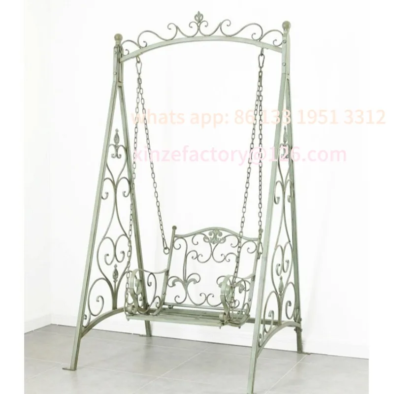 American retro wrought iron outdoor single swing hanging basket rocking chair, courtyard garden chair indoor children's hanging
American retro wrought iron outdoor single swing hanging basket rocking chair, courtyard garden chair indoor children's hanging