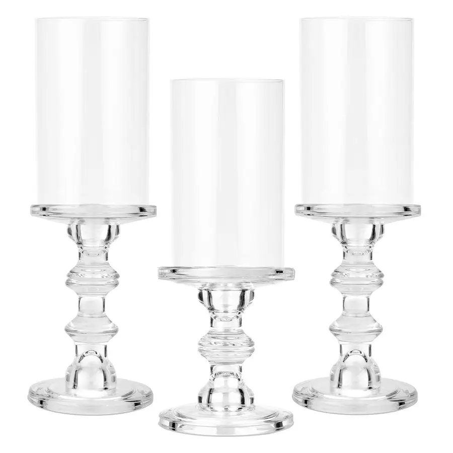 Набор из 3 стеклянных подсвечников Hurricane, высокие широкие подсвечники-колонны с дымоходом для свечей-конусов, для Рождества
Набор из 3 стеклянных подсвечников Hurricane, высокие широкие подсвечники-колонны с дымоходом для свечей-конусов, для Рождества