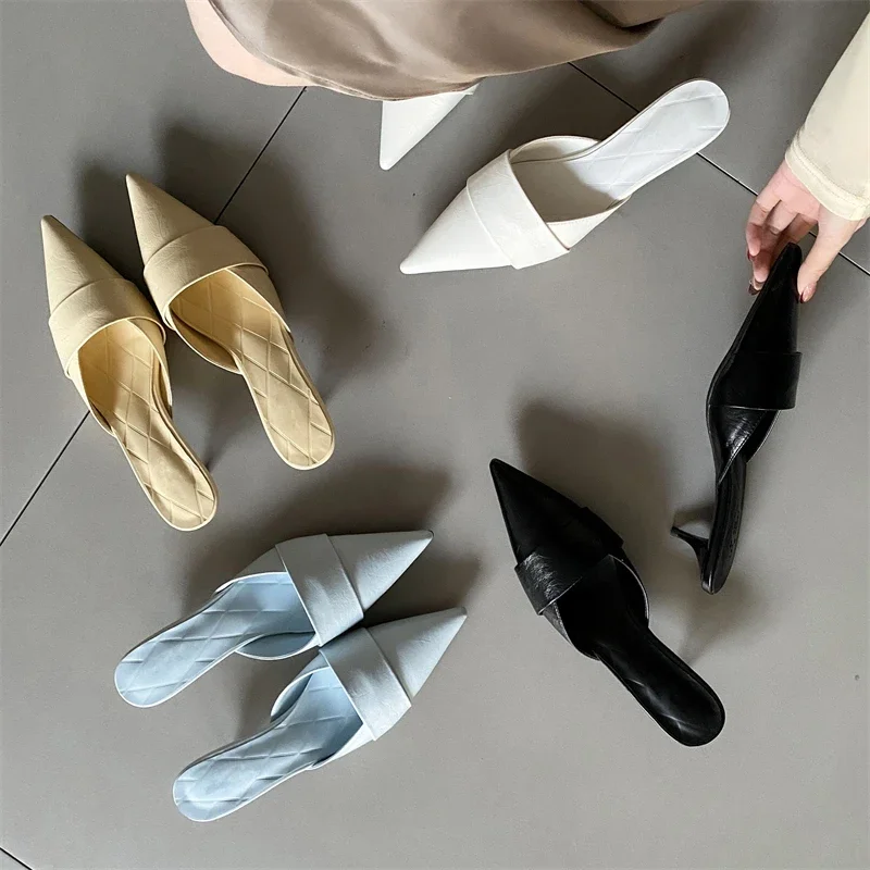 Aneikeh Pointed Toe Thin Low Mules Female Sandals Summer Slip-On Slippers Women Party Banquet Shoes Chaussure Femme
Aneikeh Pointed Toe Thin Low Mules Female Sandals Summer Slip-On Slippers Women Party Banquet Shoes Chaussure Femme
