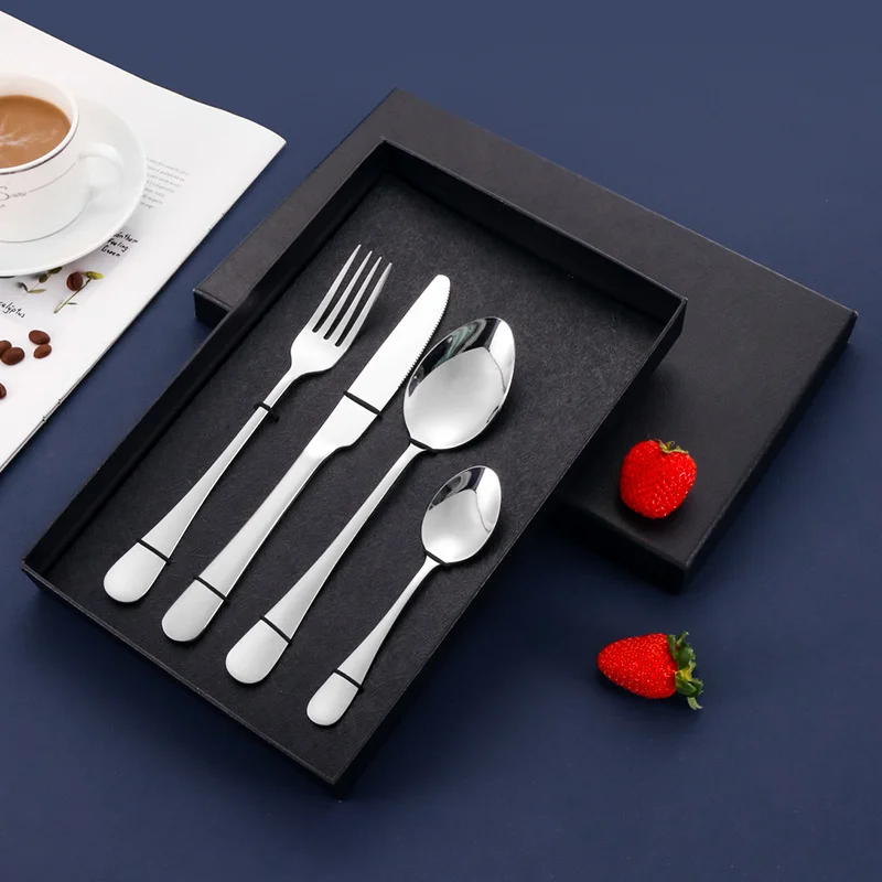 4pcs Tableware Set, Stainless Steel Cutlery Gift Set Knife, Fork, Spoon, Perfect for Festive Occasions and Dinners Kitchen Tool
4pcs Tableware Set, Stainless Steel Cutlery Gift Set Knife, Fork, Spoon, Perfect for Festive Occasions and Dinners Kitchen Tool