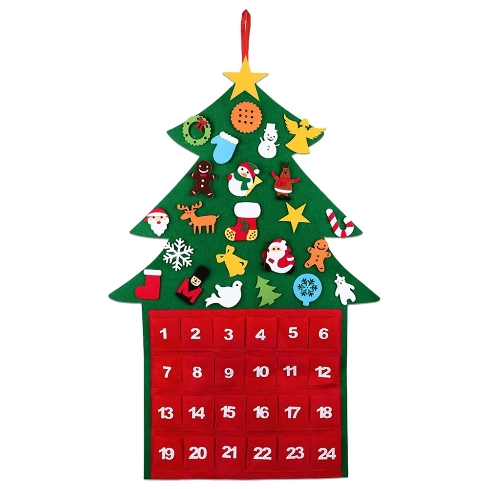 Felt DIY Christmas Tree Ornaments Calendar Set For Christmas Wall Door Hanging Decor 
Felt DIY Christmas Tree Ornaments Calendar Set For Christmas Wall Door Hanging Decor
