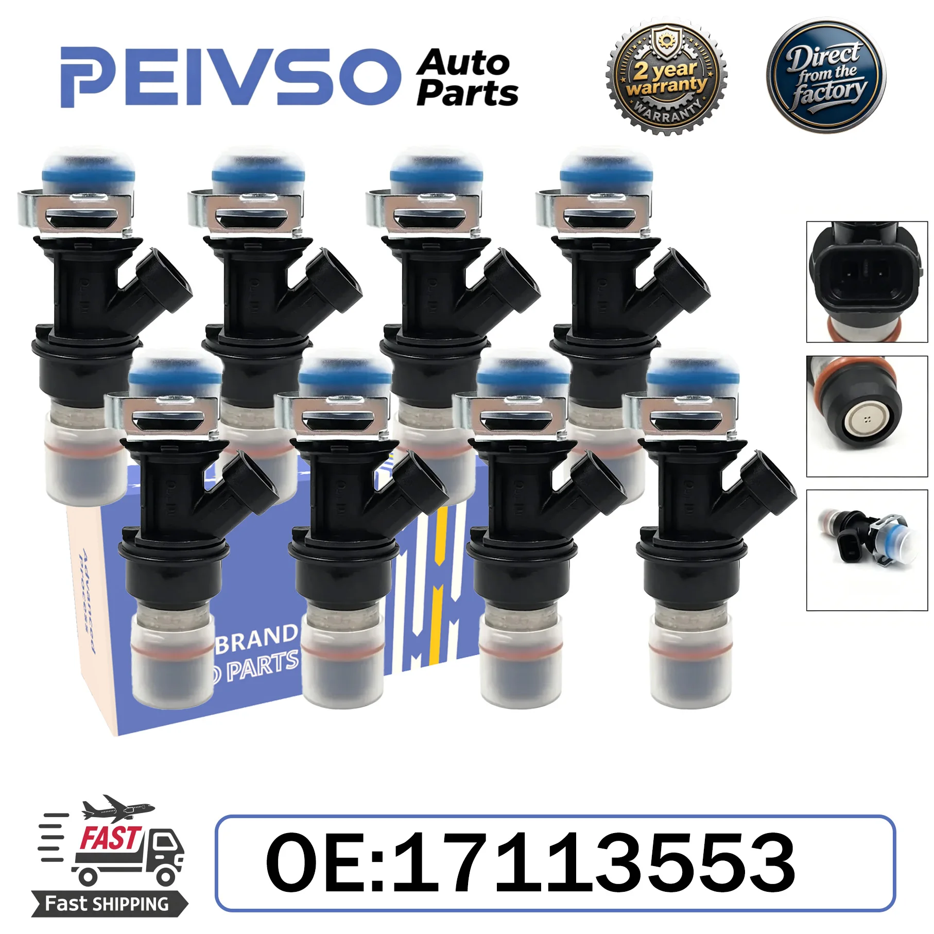 PEIVSO 8PCS Fuel injector 17113553 FJ10062 8171136980 for Buick Cadillac Hummer Chevrolet GMC 4.8 5.3 6.0
PEIVSO 8PCS Fuel injector 17113553 FJ10062 8171136980 for Buick Cadillac Hummer Chevrolet GMC 4.8 5.3 6.0