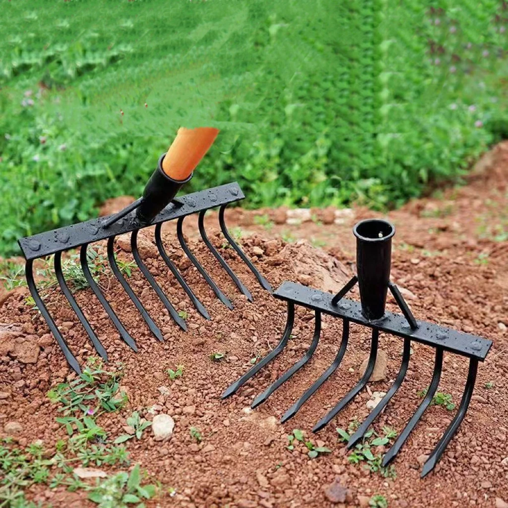 Rough Reinforcement Nail Rake Agricultural Multi-tooth Iron Rake Multi-functional Manganese Steel Turning Soil Rake For Gatherin
Rough Reinforcement Nail Rake Agricultural Multi-tooth Iron Rake Multi-functional Manganese Steel Turning Soil Rake For Gatherin