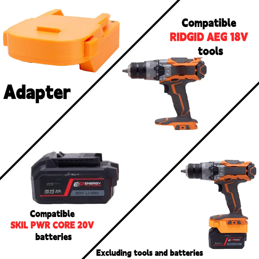 Для SKIL PWR CORE 20 В литий-ионный аккумулятор для RIDGID AEG 18 В аккумуляторная электрическая дрель инструменты адаптер/преобразователь аккумулятора (только адаптер)
Для SKIL PWR CORE 20 В литий-ионный аккумулятор для RIDGID AEG 18 В аккумуляторная электрическая дрель инструменты адаптер/преобразователь аккумулятора (только адаптер)