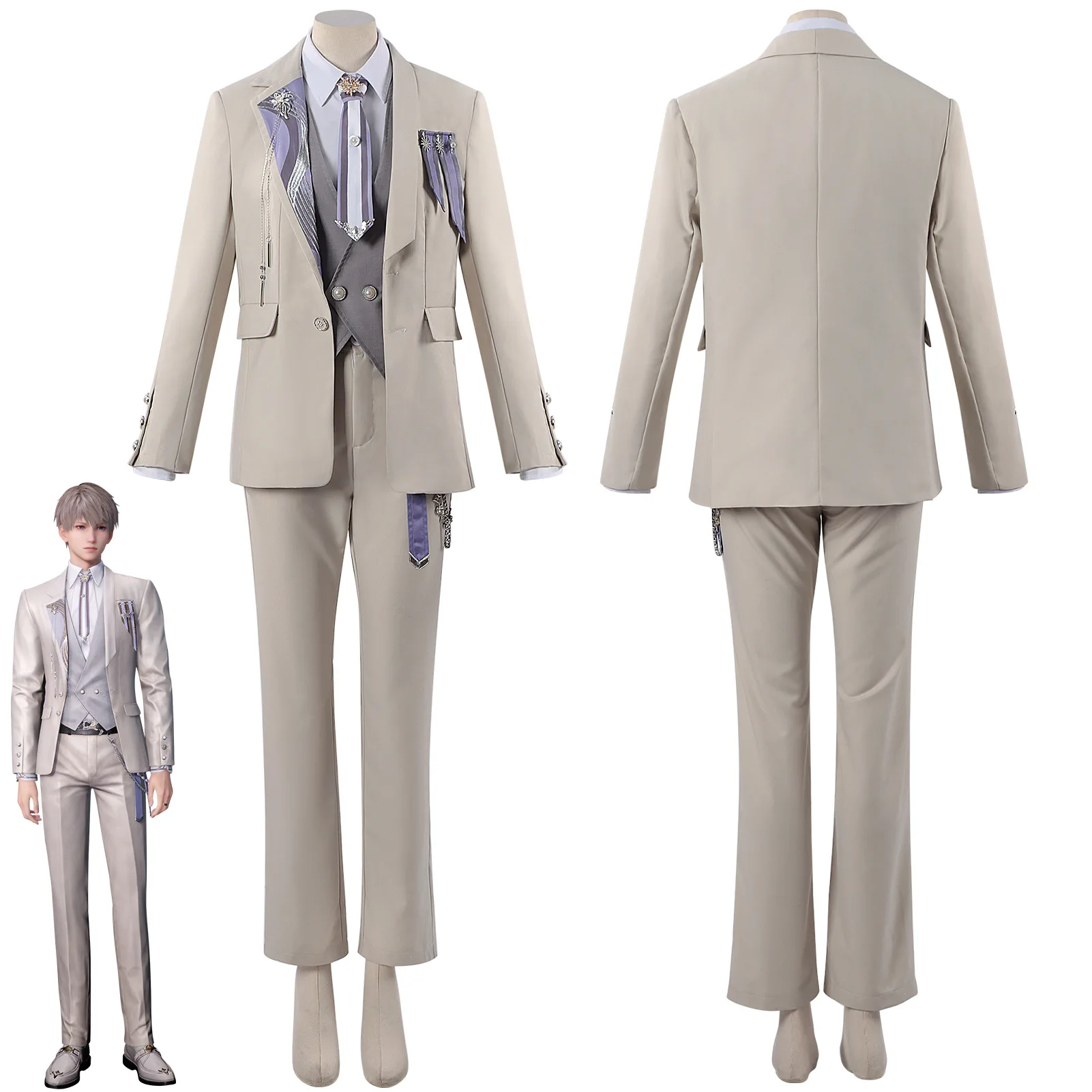 Love and Deepspace Xavier Cosplay Costume Man Beige Suit Full Set Clothing Game Character Dress Up Shirt Coat Halloween Outfits
Love and Deepspace Xavier Cosplay Costume Man Beige Suit Full Set Clothing Game Character Dress Up Shirt Coat Halloween Outfits