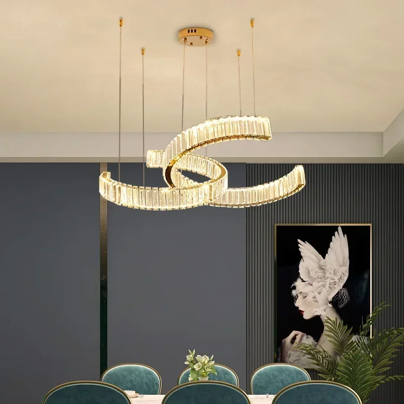 SANDYHA Modern Crystal LED Pendant Lights Living Room Restaurant Bar Counter Bedroom Decor Simple Lighting Fixtures chandeliers
SANDYHA Modern Crystal LED Pendant Lights Living Room Restaurant Bar Counter Bedroom Decor Simple Lighting Fixtures chandeliers