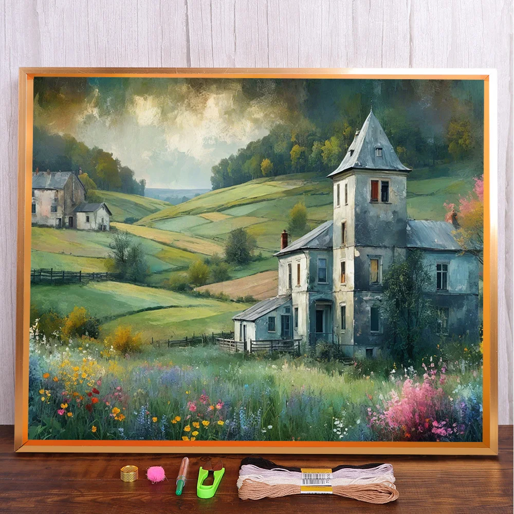 Landscape House Printed Water-Soluble Canvas Cross-Stitch Kit DIY Embroidery Handicraft Sewing Knitting Craft Package Magic Gift
Landscape House Printed Water-Soluble Canvas Cross-Stitch Kit DIY Embroidery Handicraft Sewing Knitting Craft Package Magic Gift
