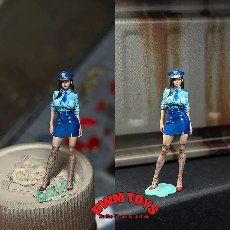 Handmade 1/64 Scale Female Soldier Miniature Painting Uniformed Police Officers Desktop Statue Ornament Figure
Handmade 1/64 Scale Female Soldier Miniature Painting Uniformed Police Officers Desktop Statue Ornament Figure
