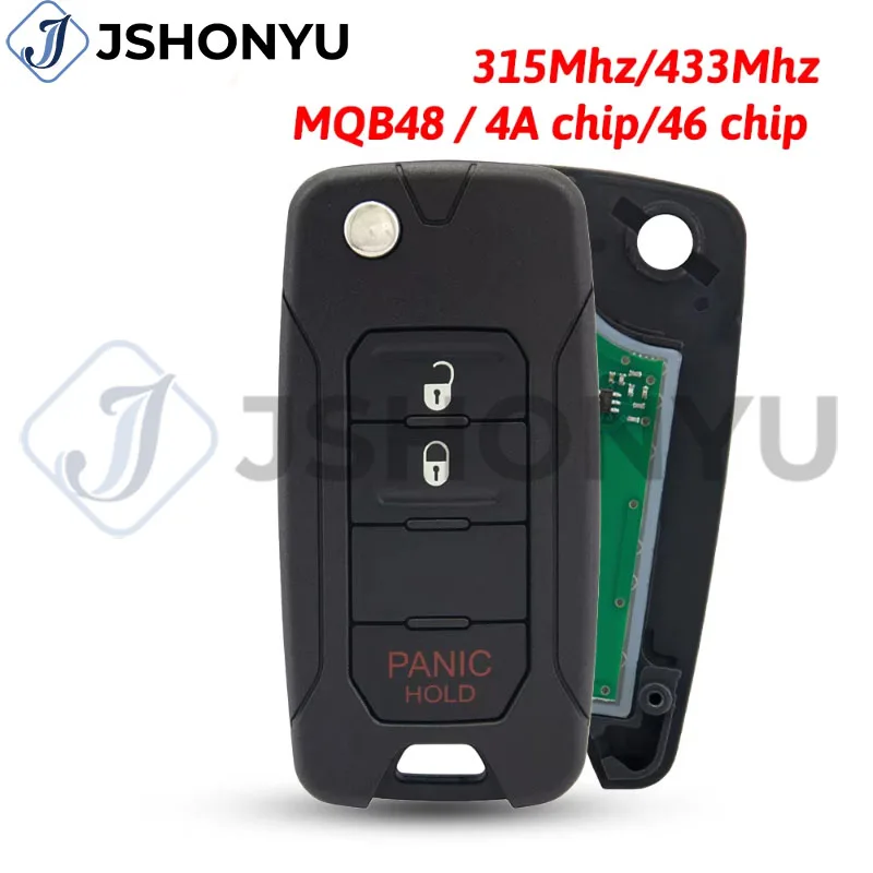 JsHonYu 2ADFTFI5AM433TX 315MHz 433MHz MQB48 ID46 Remote Key for Chrysler Dodge Jeep Renegade Compass 2005-2018 SIP22
JsHonYu 2ADFTFI5AM433TX 315MHz 433MHz MQB48 ID46 Remote Key for Chrysler Dodge Jeep Renegade Compass 2005-2018 SIP22