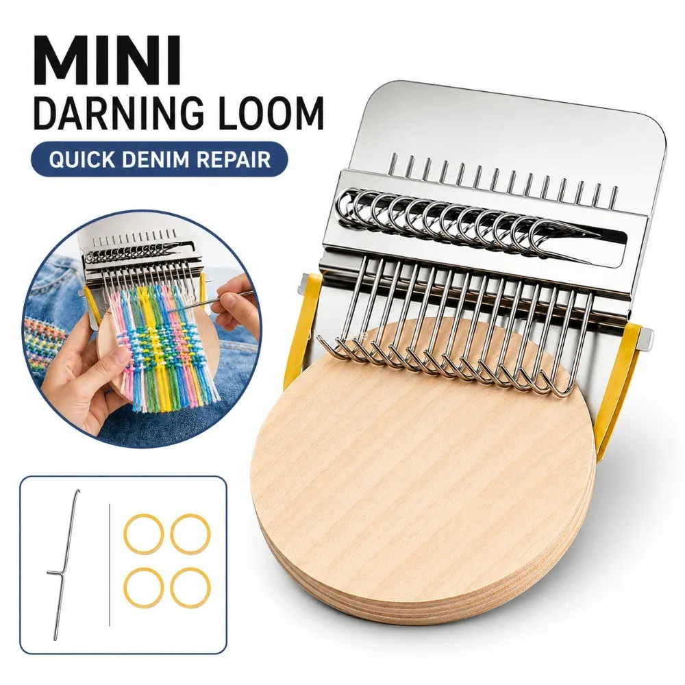Small Loom Knitting Frame Wooden Hand Tapestry Weaving Darning Machine for DIY Clothes Jeans Repair and Craft Projects
Small Loom Knitting Frame Wooden Hand Tapestry Weaving Darning Machine for DIY Clothes Jeans Repair and Craft Projects