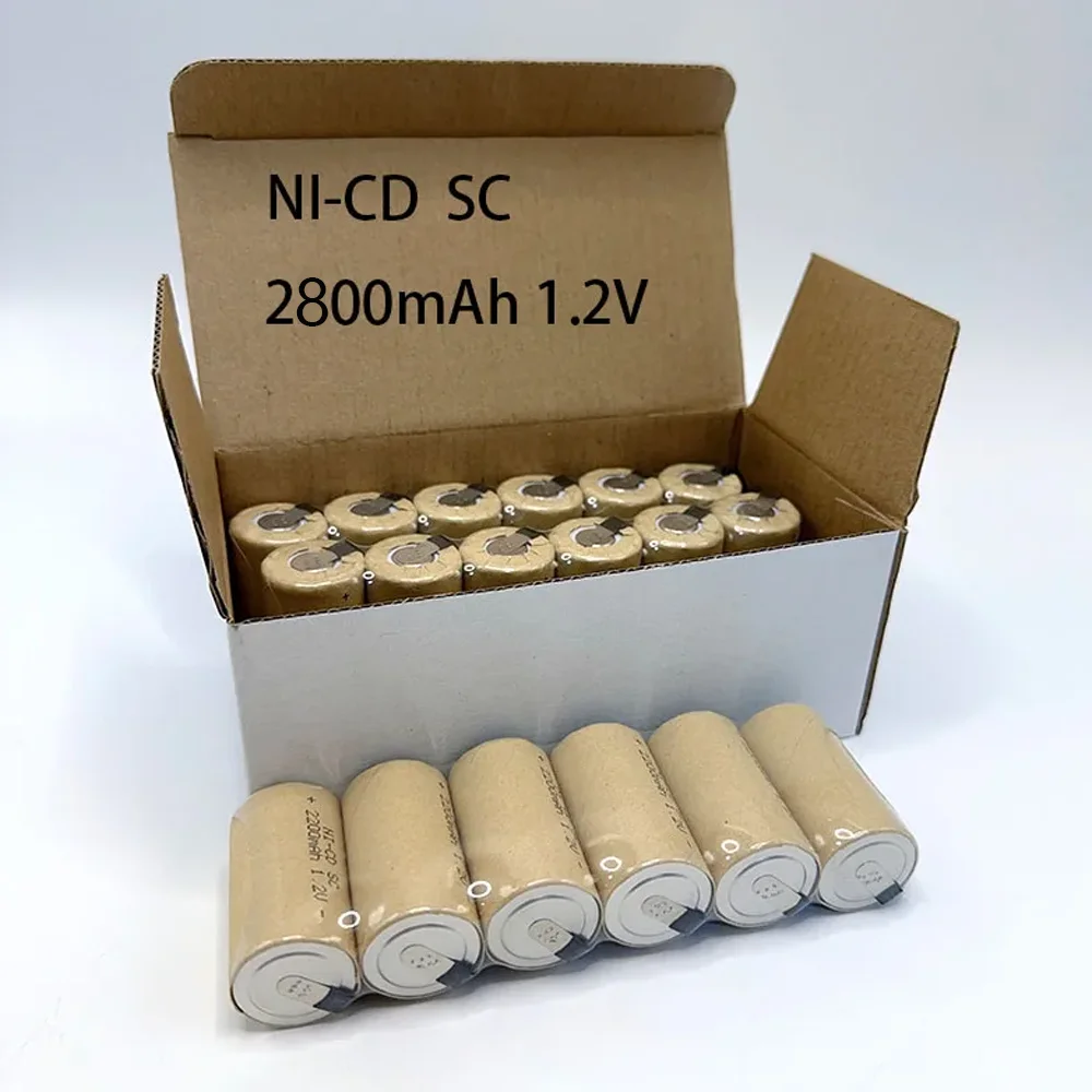 2800mAh SC 1.2V Rechargeable Battery 1.2 V Ni-CD Battery with Welding Tab for Electric Drill Screwdriver Battery
2800mAh SC 1.2V Rechargeable Battery 1.2 V Ni-CD Battery with Welding Tab for Electric Drill Screwdriver Battery