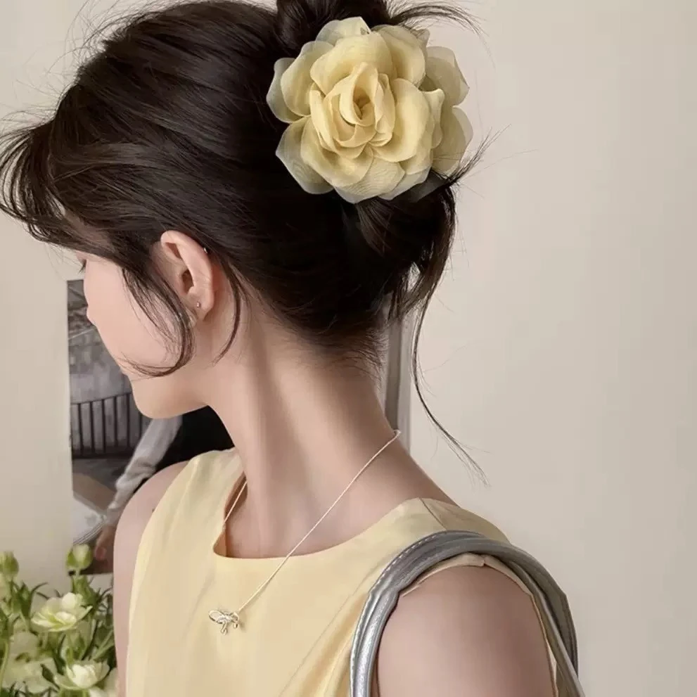 Ladies' Hair Claw Clips French Floral Mesh Gentle Elegant High-quality Hair Accessories For Girl Sweet Hair Grabs Headwear
Ladies' Hair Claw Clips French Floral Mesh Gentle Elegant High-quality Hair Accessories For Girl Sweet Hair Grabs Headwear