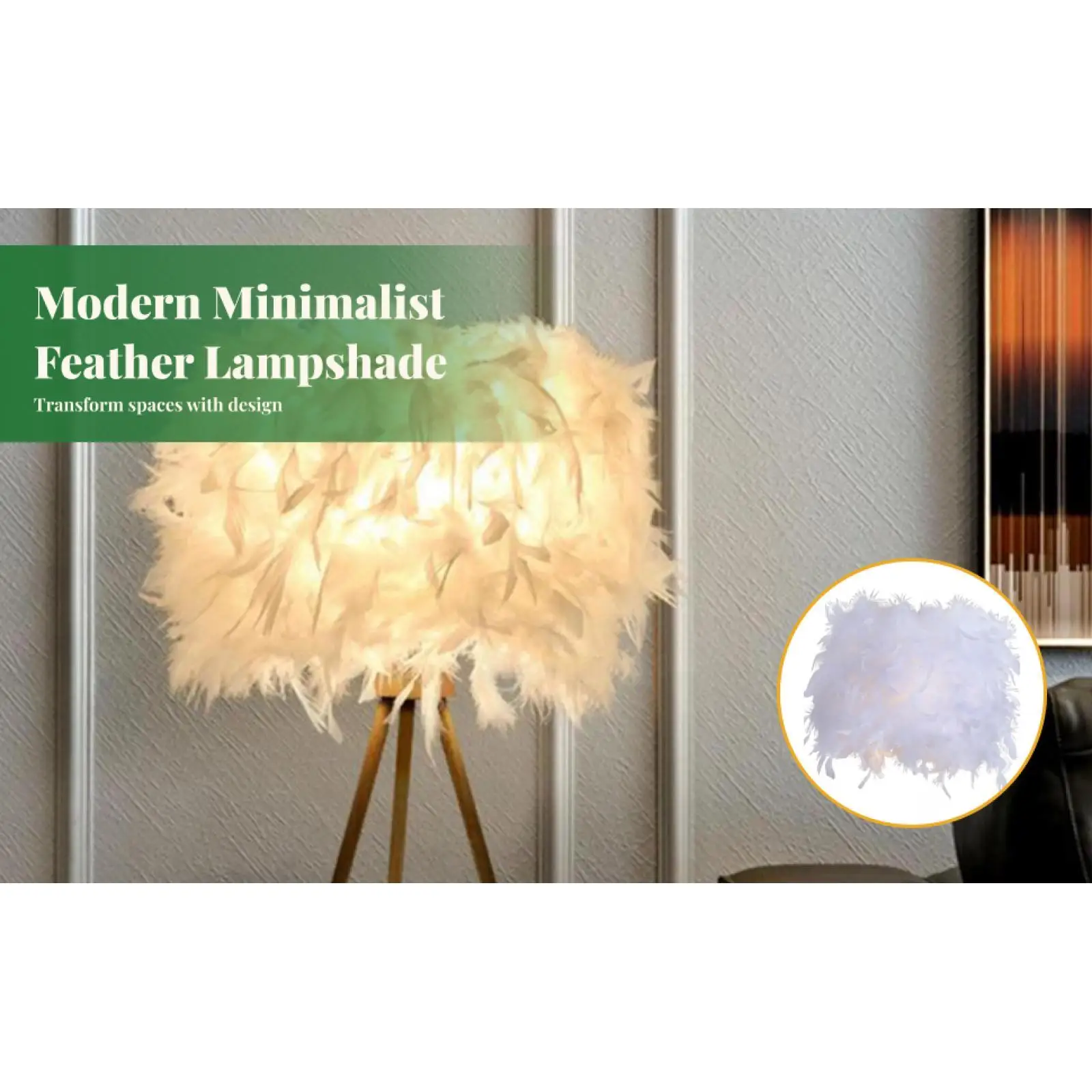 Feather Lampshade for Table Lamp and Floor Lamp Minimalist Romantic Hanging Lampshade for Party Bedroom Wedding Decoration
Feather Lampshade for Table Lamp and Floor Lamp Minimalist Romantic Hanging Lampshade for Party Bedroom Wedding Decoration