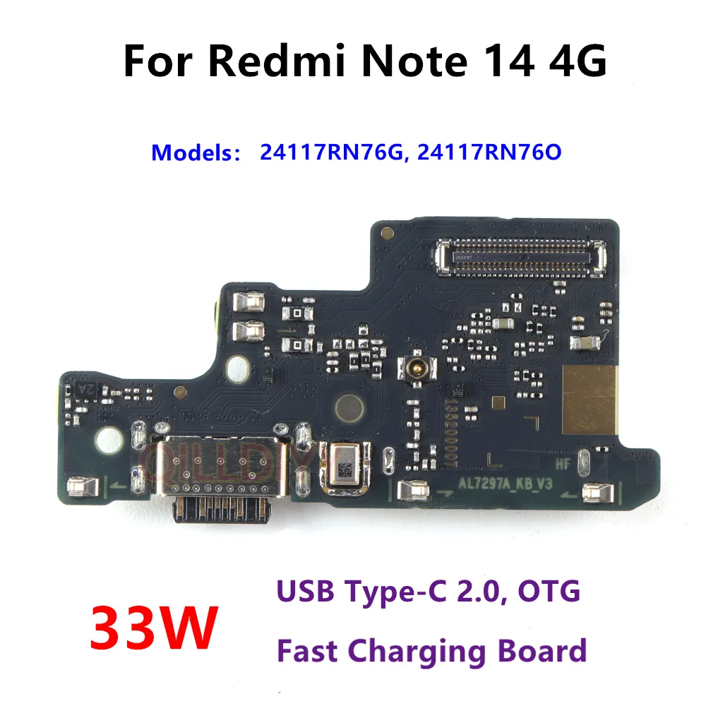 Fast USB Charging Dock Board Charger Port Connector Flex Cable For Xiaomi Redmi Note 14 4G Repair Parts Mic SIM Reader Card Slot
Fast USB Charging Dock Board Charger Port Connector Flex Cable For Xiaomi Redmi Note 14 4G Repair Parts Mic SIM Reader Card Slot