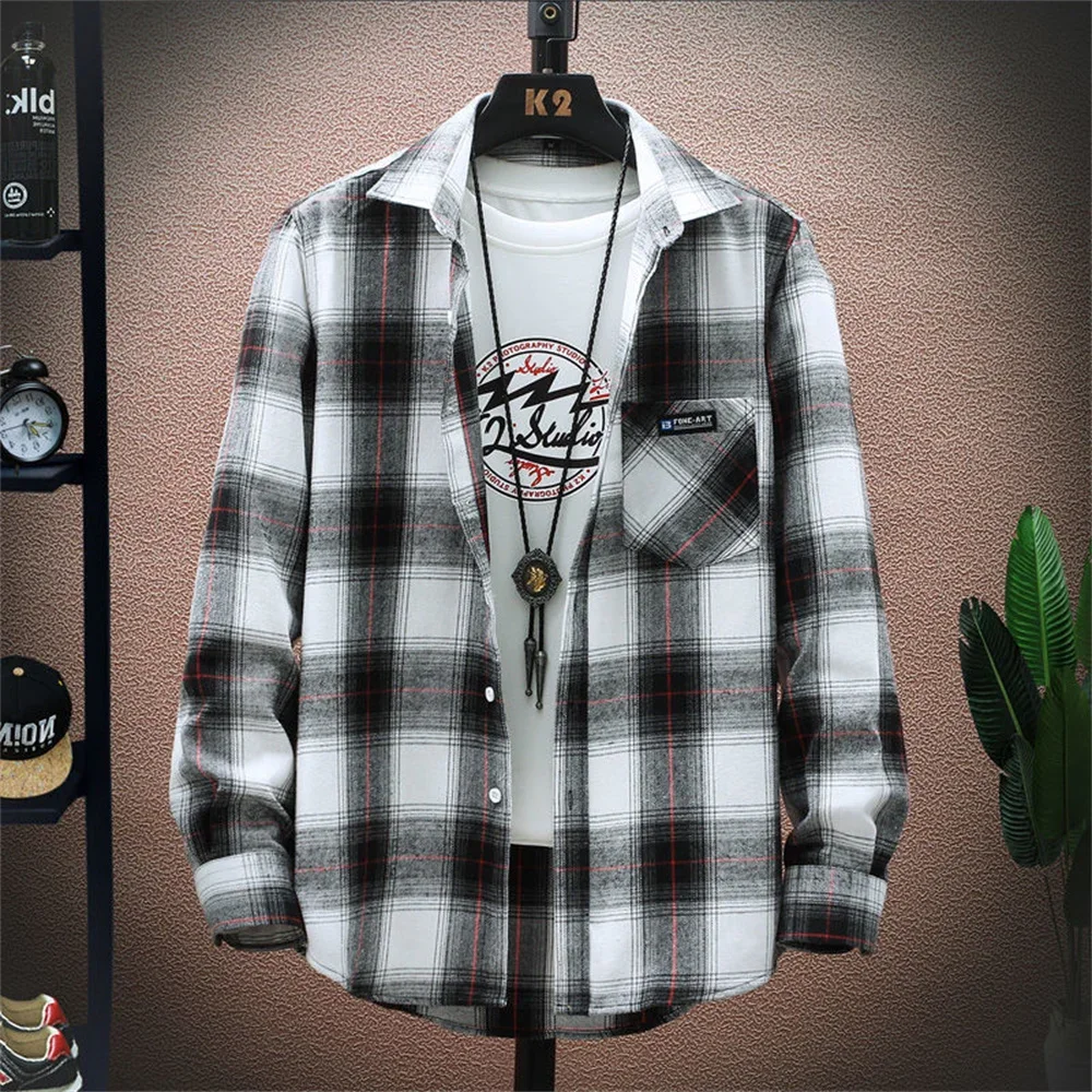2022 Man Plaid Shirts Cotton Chemise Male Blouses Casual Long Sleeve Formal Business Shirt Men's Clothing plaid shirt men
2022 Man Plaid Shirts Cotton Chemise Male Blouses Casual Long Sleeve Formal Business Shirt Men's Clothing plaid shirt men