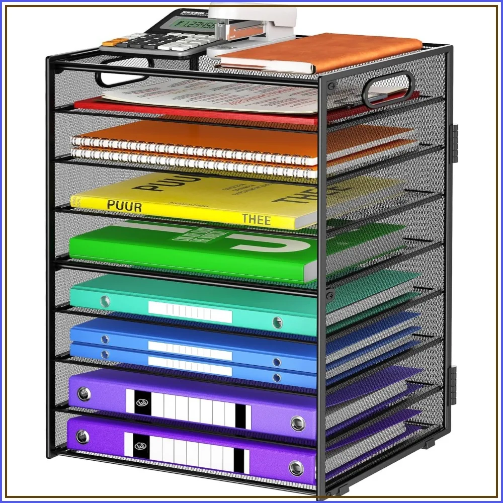 9 Tier Paper Organizer with Handle, Large Capacity Mesh Desk File Folder, Document Sorter for Office School Classroom Accessories
9 Tier Paper Organizer with Handle, Large Capacity Mesh Desk File Folder, Document Sorter for Office School Classroom Accessories