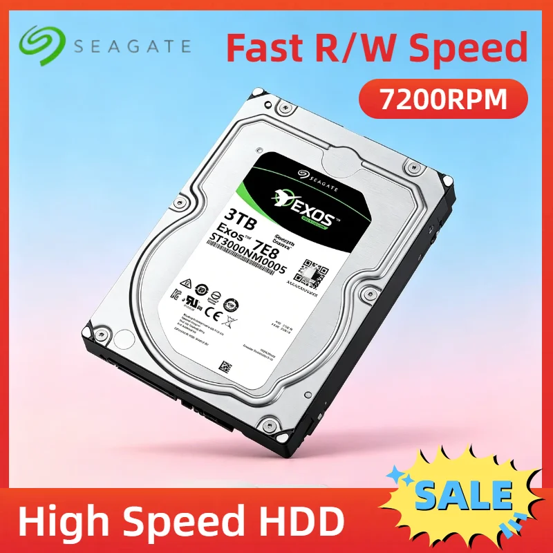 FOR Seagate Exos 7E8 ST3000NM0005 3TB 7200RPM 128MB SATA 6Gb s 3.5 Inch Enterprise Class CMR HDD for Data Center Server Storage
FOR Seagate Exos 7E8 ST3000NM0005 3TB 7200RPM 128MB SATA 6Gb s 3.5 Inch Enterprise Class CMR HDD for Data Center Server Storage