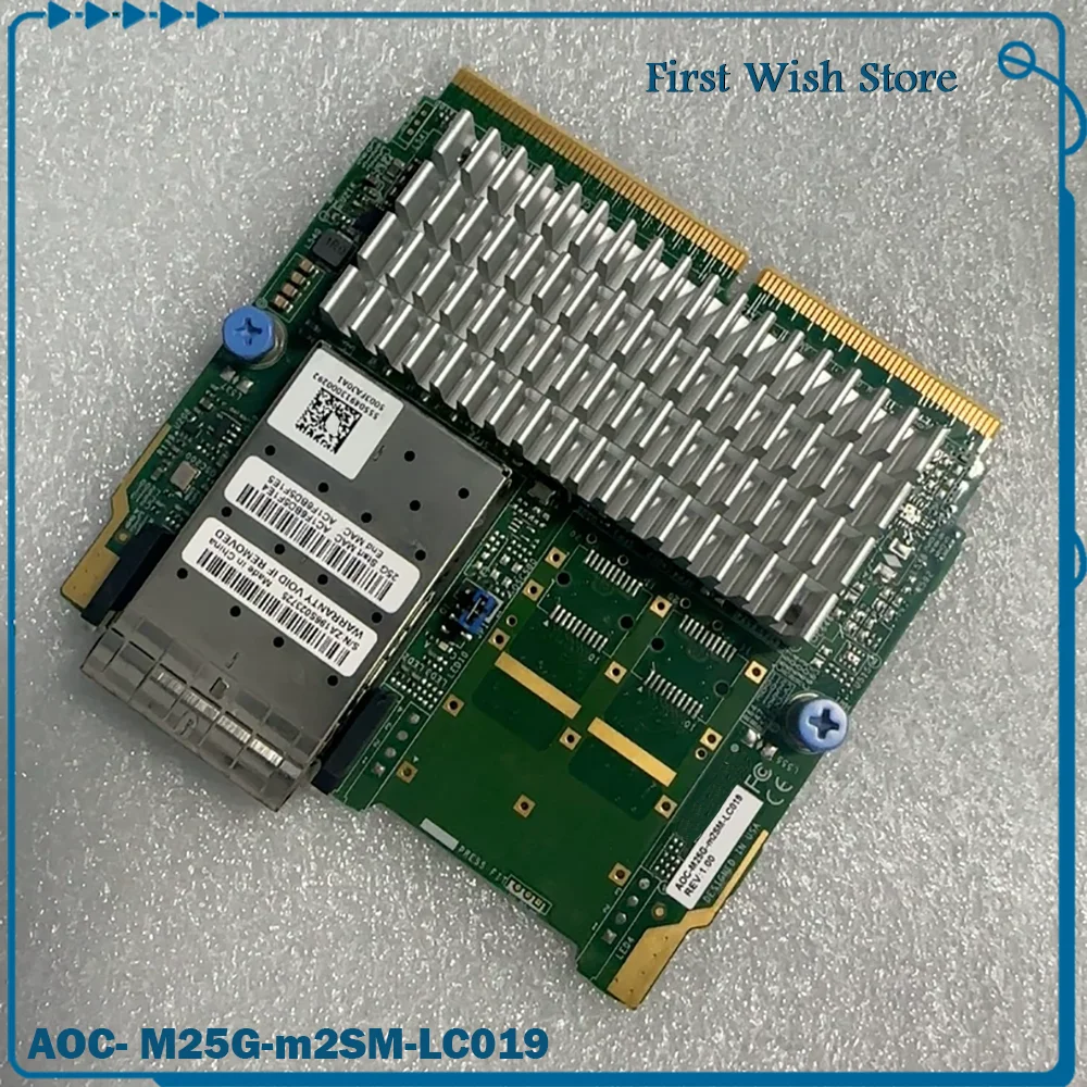 Interlayer 25G dual-port fiber 10-gigabit network card AOC-M25G-m2SM-LC019
Interlayer 25G dual-port fiber 10-gigabit network card AOC-M25G-m2SM-LC019