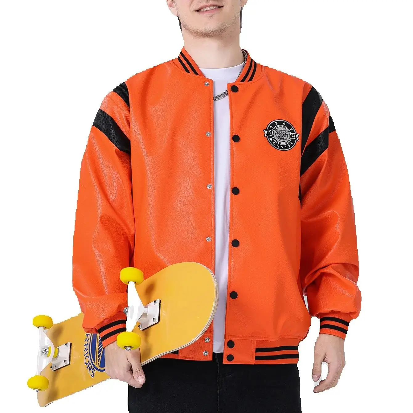 Men's PU Faux Leather Motorcycle Jacket Baseball Windbreaker Bomber Jacket Man Jacket Varsity Jacket Man New In Jackets
Men's PU Faux Leather Motorcycle Jacket Baseball Windbreaker Bomber Jacket Man Jacket Varsity Jacket Man New In Jackets