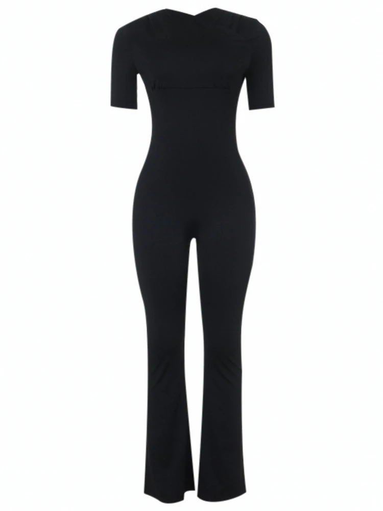 Solid Black Women Jumpsuits For Summer Autumn Short Sleeve V-Neck Loose Fashion Streetwear Overalls Pants Trousers 2026
Solid Black Women Jumpsuits For Summer Autumn Short Sleeve V-Neck Loose Fashion Streetwear Overalls Pants Trousers 2026
